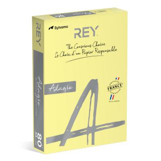 Papier kolorowy REY Adagio A4/80g Pastel 500 arkuszy, pastelowy 49 - kanarkowy żółty