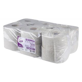 Papier toaletowy makulaturowy do podajników Donau EXPERT Jumbo, szary 1-warstwowy 12 rolek x 750 listków