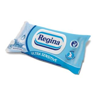 Papier toaletowy nawilżany 1-warstwowy Regina Ultra Sensitive, biały bezzapachowy 42 listki