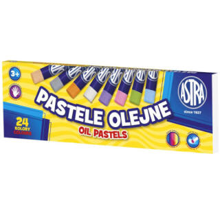 Pastele olejne Astra, tłuste kredki o intensywnych barwach 24 kolory