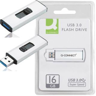Pendrive Q-Connect USB 3.0, pamięć flash, wysuwana obudowa 16 GB