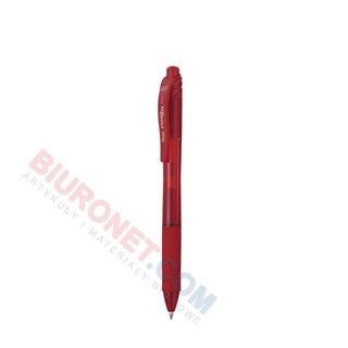 Pióro kulkowe automatyczne Pentel EnerGel BL107, końcówka 0,7 mm kolor czerwony