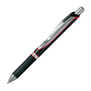 Pióro kulkowe automatyczne z permanentnym tuszem Pentel EnerGel BLP77, końcówka 0,7 mm czerwony