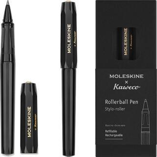Pióro kulkowe ze skuwką w ekskluzywnym etui Moleskine x Kaweco, końcówka 0,7 mm czarne