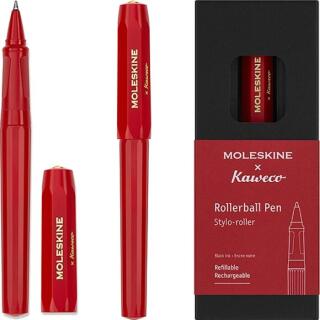 Pióro kulkowe ze skuwką w ekskluzywnym etui Moleskine x Kaweco, końcówka 0,7 mm czerwone