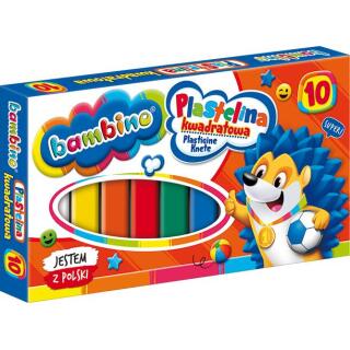 Plastelina kwadratowa Bambino 10 kolorów