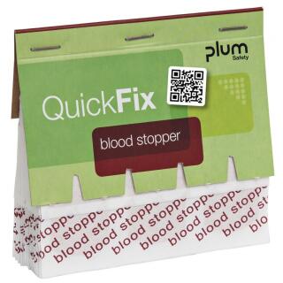 Plastry z opatrunkiem PLUM QuickFix Blood Stopper, tamujące krwawienie, wkład do dozownika 45 sztuk