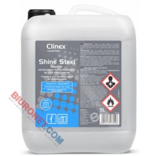 Płyn do stali nierdzewnej CLINEX Shine Steel, do czyszczenia i nabłyszczania powierzchni stalowych, kanister 5 L