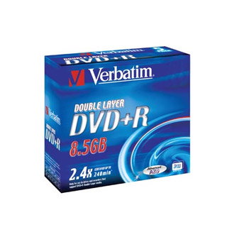 Płyty DVD+R Verbatim Dual Layer 8,5GB 2,4x, pudełko slim 1sztuka