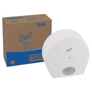 Podajnik centralnego dozowania papieru toaletowego Kimberly-Clark Scott Control 7046, do dużych rolek biały