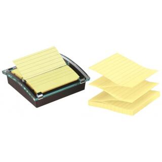 Podajnik na karteczki Post-it Z-Notes Millenium 101 x 101 mm + żółty bloczek w linie GRATIS czarny