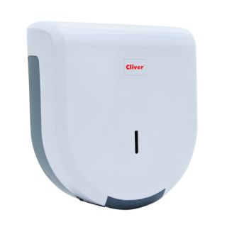 Podajnik papieru toaletowego Lamix Cliver 0956, dyspenser do rolek jumbo biały