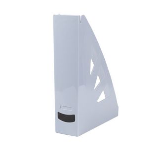 Pojemnik na dokumenty Office Products A4, grzbiet 70mm, plastikowy, skośny szary