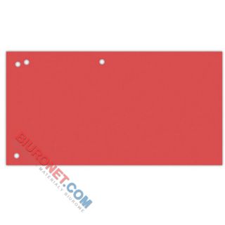 Przekładki podłużne Office Products 1/3 A4, kartonowe 240x105 mm, 100 sztuk czerwony