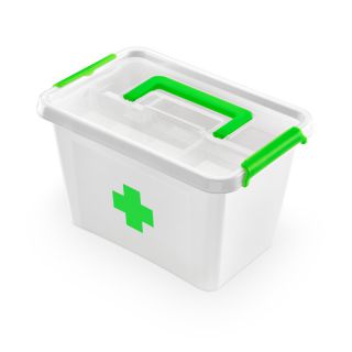 Pudełko apteczka na leki MOXOM, antybakteryjny pojemnik, transparentny 6,5 litra