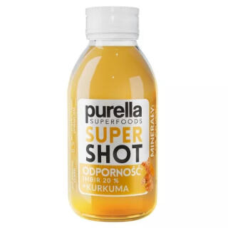 Purella SuperShot Odporność 100 ml, naturalny napój imbirowy z kurkumą, bez cukru 12 sztuk