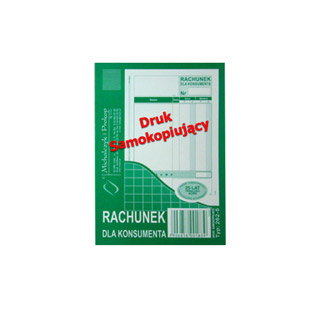 Rachunek dla konsumenta A6, 80 kartek, samokopiujący druk Michalczyk i Prokop 263-5 80 kartek
