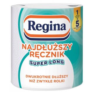 Ręcznik papierowy 2-warstwowy Regina Super Long 50,6 m, kuchenny biały papier celulozowy 1 x 220 listków