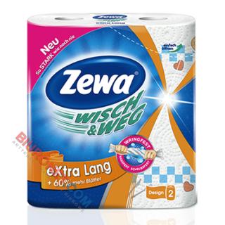 Ręczniki papierowe Zewa Wisch & Weg, kuchenne, superchłonne, biały papier celulozowy, 2-warstwowy 2 rolki x 72 listki