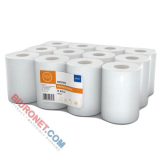 Ręczniki w rolce Lamix Ellis Professional 3070, biały papier celulozowy, 2-warstwowe, do dozowników 12 rolek x 60 m