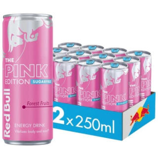 Red Bull SugarFree The Pink Edition Owoce Leśne 250ml, gazowany napój energetyczny bez cukru, w puszce 12 sztuk