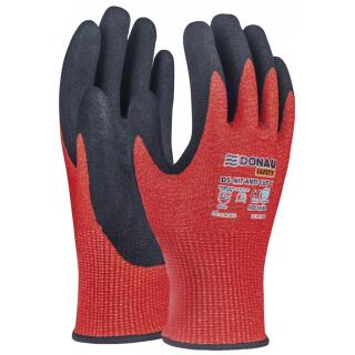Rękawice antyprzecięciowe Donau SAFETY DS-NIT Anti-Cut C 12 par, czerwone rozmiar 7