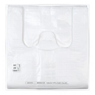 Reklamówka foliowa biała SARANTIS średnia 30 x 8 x 55 cm, udźwig do 10 kg 200 sztuk