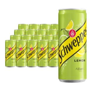 Schweppes Lemon 0,33L, cytrynowy napój gazowany, w puszce 24 sztuki