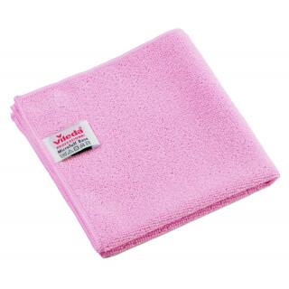 Ścierka z mikrofibry Vileda Professional MicroTuff Base 36 x 36 cm, 5 sztuk, do codziennego sprzątania różowa