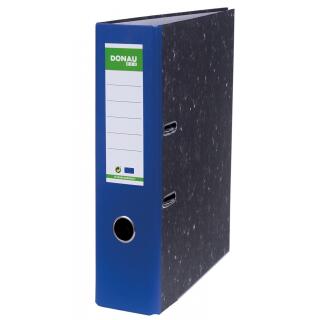 Segregator Donau ECO A4/80 mm z dźwignią, kolorowy grzbiet, marmurkowe boki granatowy