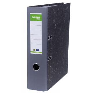 Segregator Donau ECO A4/80 mm z dźwignią, kolorowy grzbiet, marmurkowe boki szary
