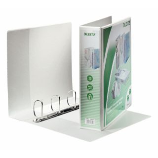 Segregator ofertowy Leitz A4 Maxi, panoramiczny na 250 kartek, ringowy 4DR/25mm, grzbiet 44 mm, 3 kieszenie na okładce biały