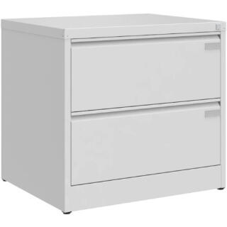Szafka kartotekowa Malow na dokumenty A4 poziomo oraz teczki zawieszkowe, metalowa, szerokość 77,5 cm 2 szuflady