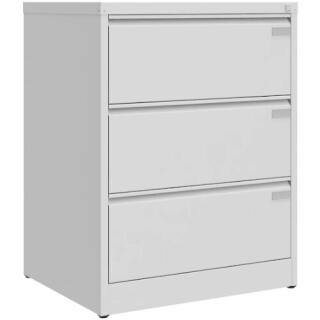 Szafka kartotekowa Malow na dokumenty A4 poziomo oraz teczki zawieszkowe, metalowa, szerokość 77,5 cm 3 szuflady