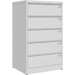 Szafka kartotekowa Malow na dokumenty A5 pionowo, metalowa, szerokość 77,5 cm 5 szuflad