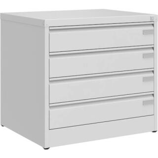Szafka kartotekowa Malow na dokumenty A6 poziomo, metalowa, szerokość 77,5 cm 4 szuflady