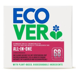 Tabletki do zmywarki biodegradowalne ECOVER All-in-One Cytryna & Mandarynka 68 sztuk