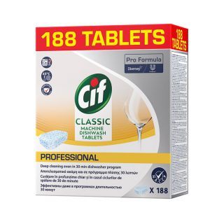 Tabletki do zmywarki Cif Professional Classic, skuteczne nawet w niskiej temperaturze 188 sztuk