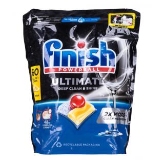 Tabletki do zmywarki Finish Ultimate Lemon, żelowe kapsułki 60 sztuk