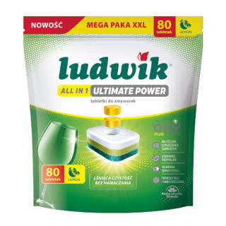 Tabletki do zmywarki Ludwik All in One Ultimate Power Lemon 80 sztuk