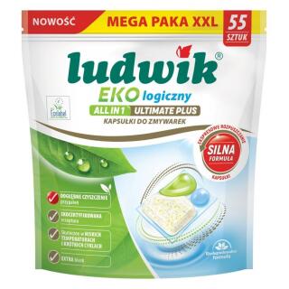 Tabletki do zmywarki Ludwik EKOlogiczny All in 1 Ultimate Plus, biodegradowalna formuła 55 sztuk