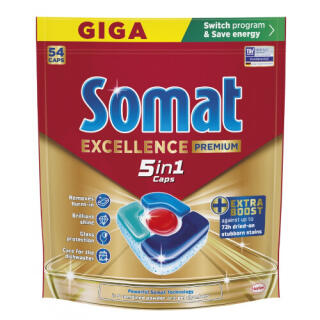 Tabletki do zmywarki Somat Excellence Premium 5in1, żelowe kapsułki 54 sztuki