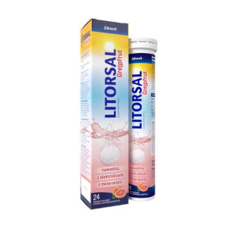 Tabletki musujące Litorsal Zdrovit 24 tabletki, elektrolity i minerały, miks smaków 103,2 g