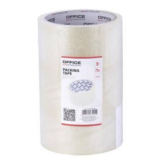 Taśma pakowa Office Products 48 mm x 46 m, grubość 36 mic, 3 sztuki transparentna