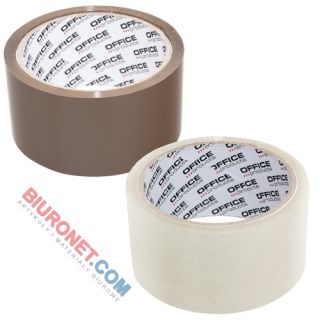 Taśma pakowa Office Products 48mm x 46m, klej akrylowy
 brązowa