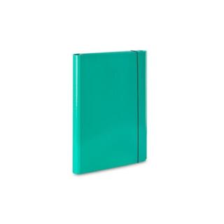 Teczka przestrzenna VauPe A4 pastelowa, grzbiet 4 cm, kartonowa na gumkę, 3-skrzydłowa tuskusowy