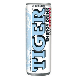 Tiger Zero 250ml, gazowany napój energetyczny bez cukru, w puszce 24 sztuki