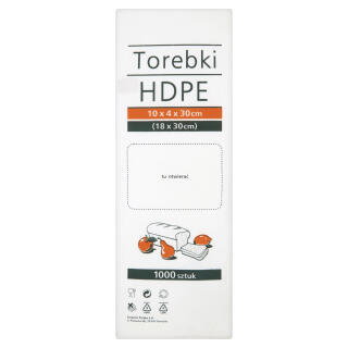 Torebki spożywcze Stella HDPE 1000szt. transparentne 10 x 4 x 27 cm