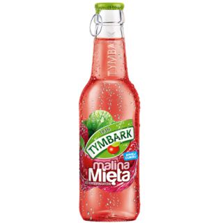 Tymbark Malina Mięta 250 ml, owocowy napój, w szklanej butelce 24 sztuki