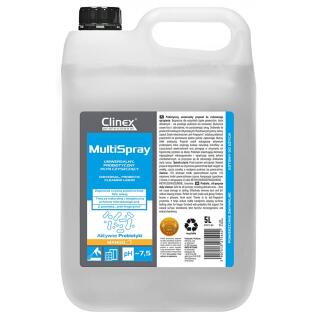 Uniwersalny płyn probiotyczny CLINEX MultiSpray Mango, skutecznie usuwa kurz 5 L